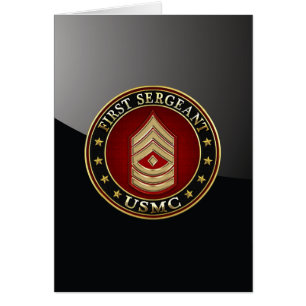 U.S. Marines: First Sergeant (USMC 1stSgt) [3D] Cards