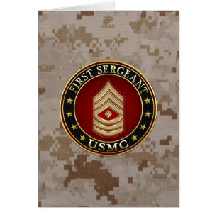 U.S. Marines: First Sergeant (USMC 1stSgt) [3D] Cards