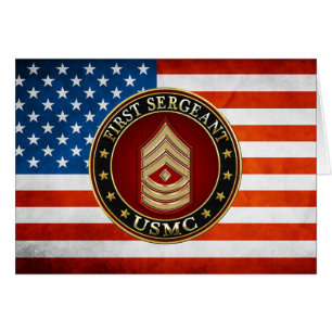 U.S. Marines: First Sergeant (USMC 1stSgt) [3D] Cards