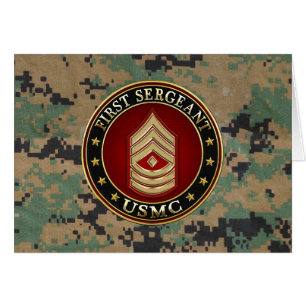 U.S. Marines: First Sergeant (USMC 1stSgt) [3D] Cards