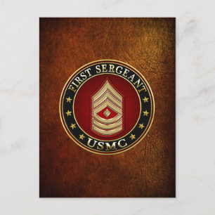U.S. Marines: First Sergeant (USMC 1stSgt) [3D] Postcard