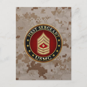 U.S. Marines: First Sergeant (USMC 1stSgt) [3D] Postcard