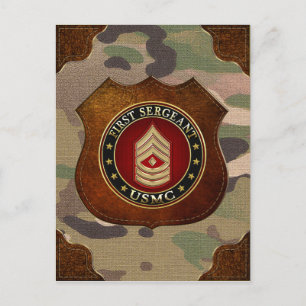 U.S. Marines: First Sergeant (USMC 1stSgt) [3D] Postcard
