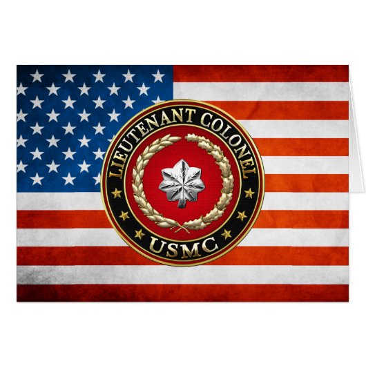 U.S. Marines: Lieutenant Colonel (USMC LtCol) [3D] Cards (Front Horizontal)