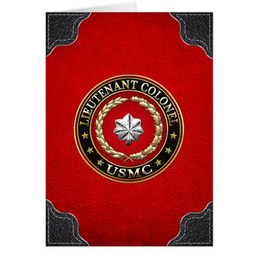 U.S. Marines: Lieutenant Colonel (USMC LtCol) [3D] Cards (Front)