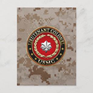 U.S. Marines: Lieutenant Colonel (USMC LtCol) [3D] Postcard