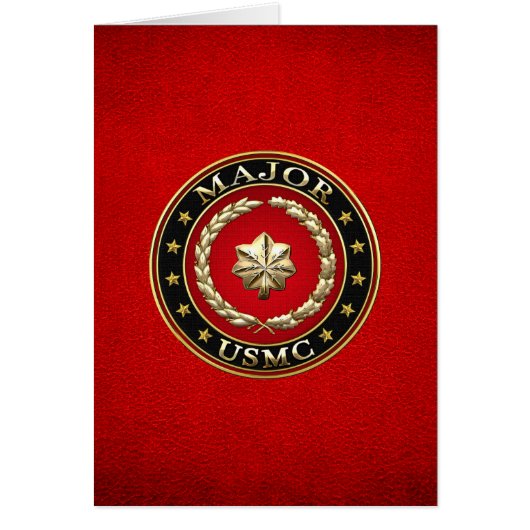 U.S. Marines: Major (USMC Maj) [3D] Cards (Front)