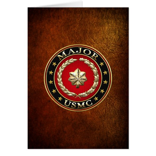 U.S. Marines: Major (USMC Maj) [3D] Cards (Front)