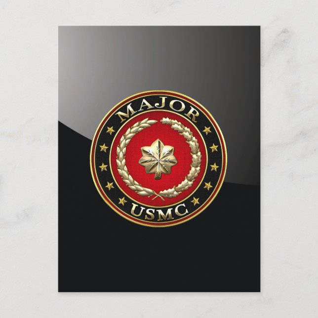 U.S. Marines: Major (USMC Maj) [3D] Postcard (Front)