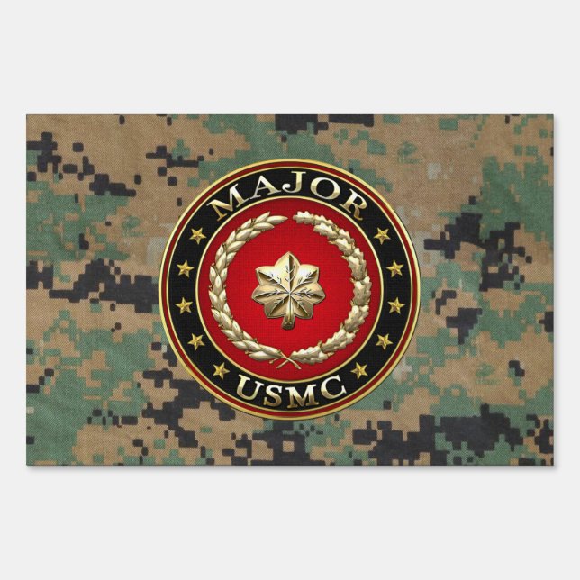U.S. Marines: Major (USMC Maj) [3D] Yard Sign (Front)