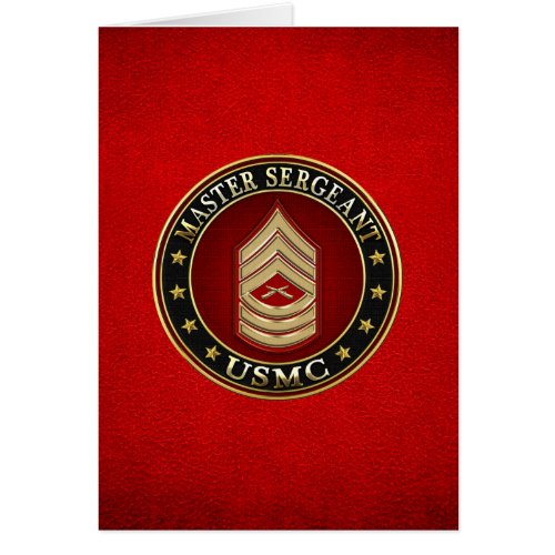 US Marines Master Sergeant USMC MSgt 3D