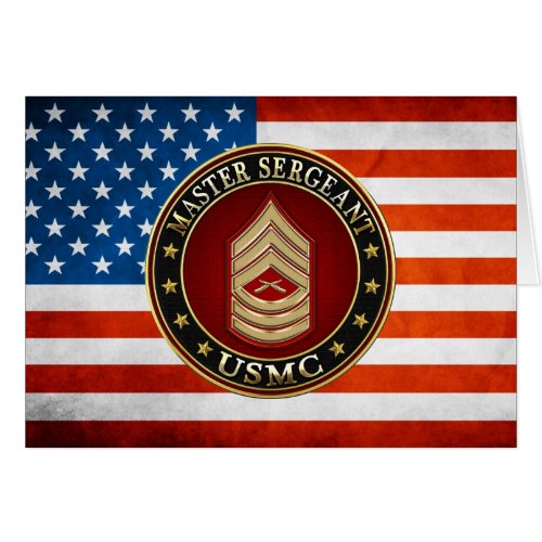 US Marines Master Sergeant USMC MSgt 3D