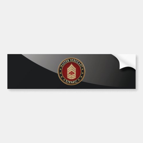 US Marines Master Sergeant USMC MSgt 3D Bumper Sticker