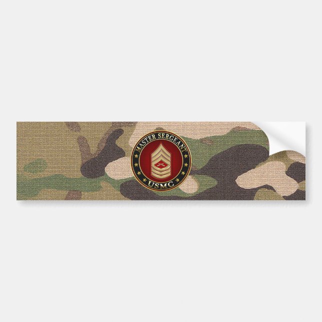 U.S. Marines: Master Sergeant (USMC MSgt) [3D] Bumper Sticker (Front)