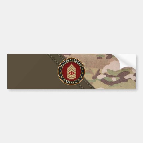 US Marines Master Sergeant USMC MSgt 3D Bumper Sticker