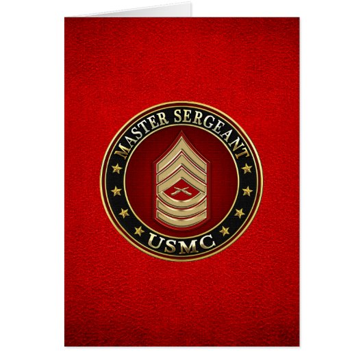 U.S. Marines: Master Sergeant (USMC MSgt) [3D] Cards (Front)