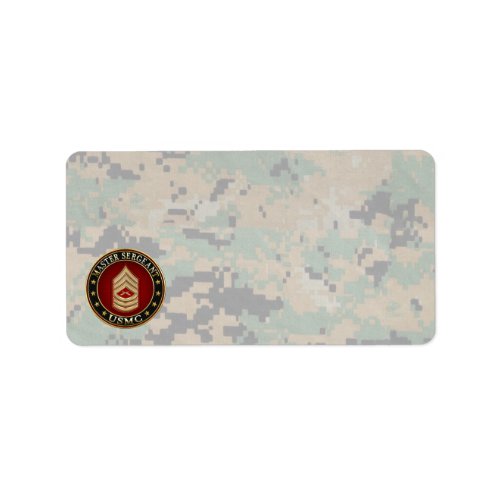 US Marines Master Sergeant USMC MSgt 3D Label