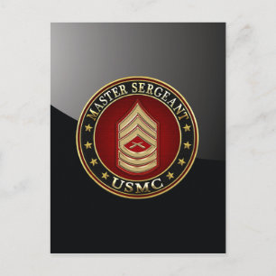U.S. Marines: Master Sergeant (USMC MSgt) [3D] Postcard