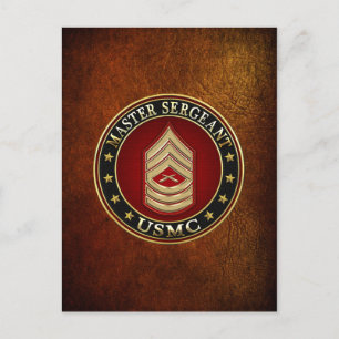 U.S. Marines: Master Sergeant (USMC MSgt) [3D] Postcard