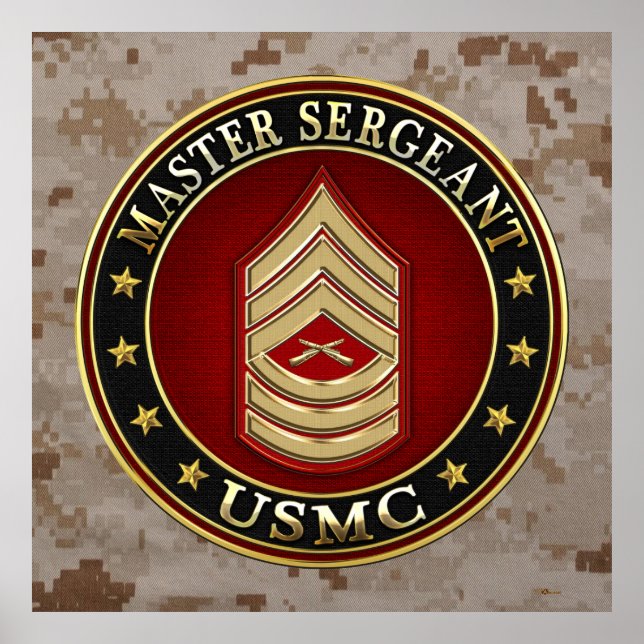 U.S. Marines: Master Sergeant (USMC MSgt) [3D] Poster (Front)