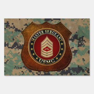 U.S. Marines: Master Sergeant (USMC MSgt) [3D] Sign