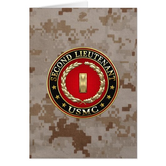 U.S. Marines: Second Lieutenant (USMC 2ndLt) [3D] Cards (Front)
