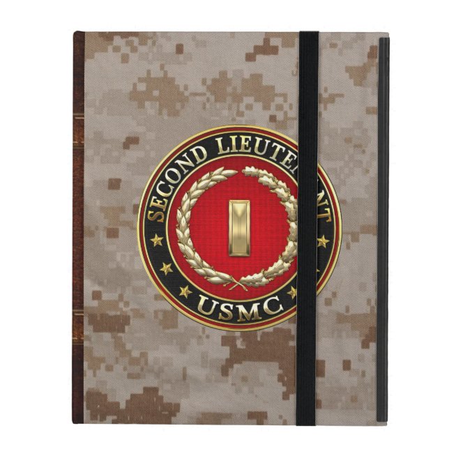 U.S. Marines: Second Lieutenant (USMC 2ndLt) [3D] iPad Folio Case (Front Closed)