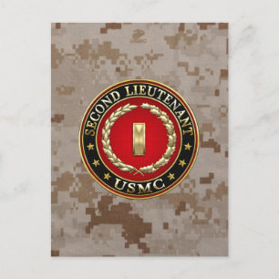 U.S. Marines: Second Lieutenant (USMC 2ndLt) [3D] Postcard