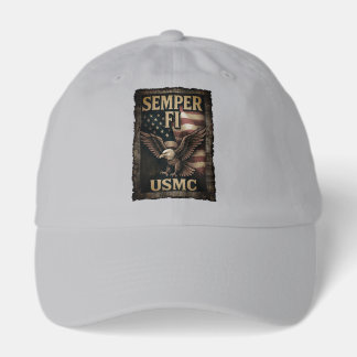 U.S. Marines Semper Fi Distressed Design BALL CAP