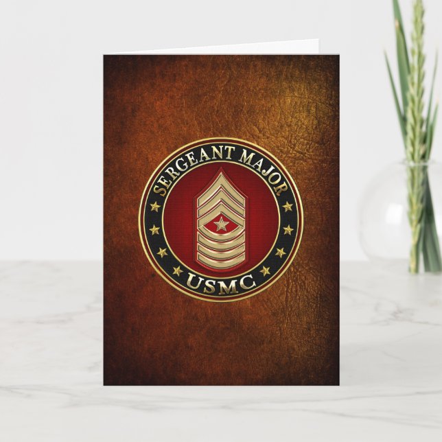 U.S. Marines: Sergeant Major (USMC SgtMaj) [3D] Card (Front)