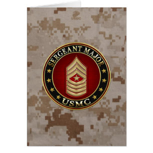 U.S. Marines: Sergeant Major (USMC SgtMaj) [3D] Cards