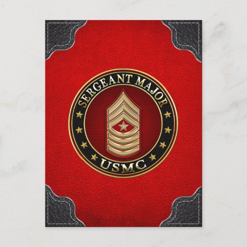 US Marines Sergeant Major USMC SgtMaj 3D Postcard