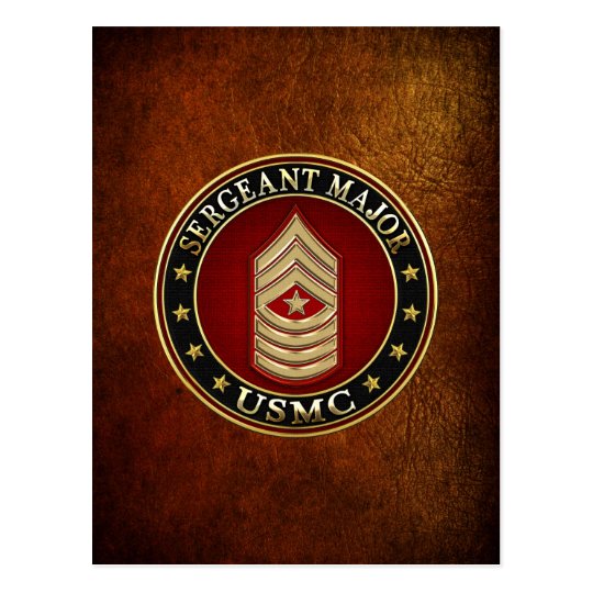 U.S. Marines: Sergeant Major (USMC SgtMaj) [3D] Postcard | Zazzle.com