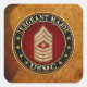 U.S. Marines: Sergeant Major (USMC SgtMaj) [3D] Square Sticker | Zazzle
