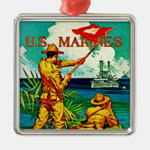U.S. Marines ~ Signal Flag Metal Ornament