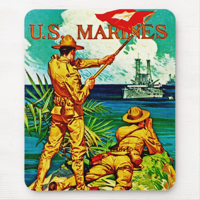 U.S. Marines ~ Signal Flag Mouse Pad (Front)