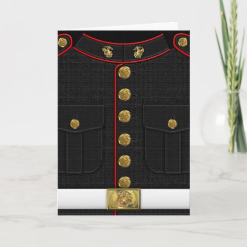 US Marines USMC Dress Uniform 3D Card