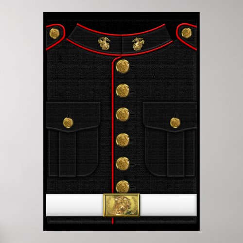 US Marines USMC Dress Uniform 3D Poster