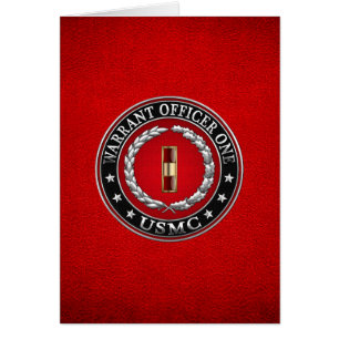 U.S. Marines: Warrant Officer One (USMC WO-1) [3D] Cards