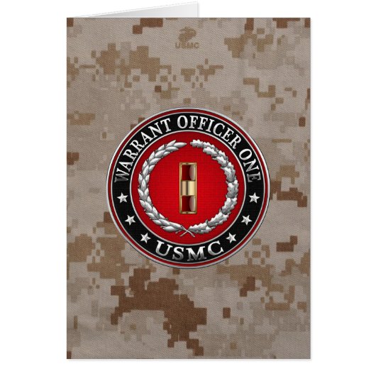 U.S. Marines: Warrant Officer One (USMC WO-1) [3D] Cards (Front)