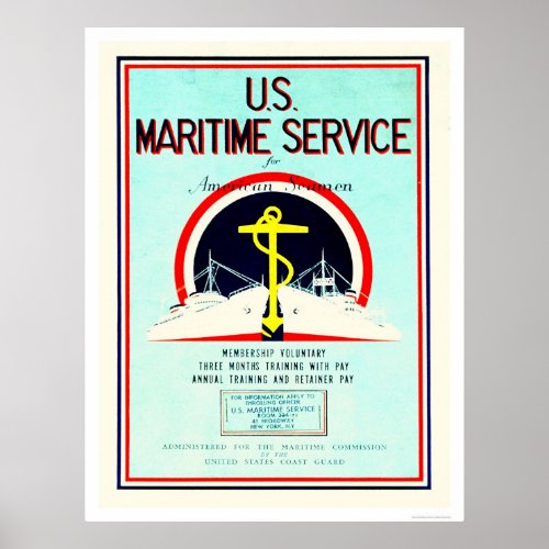 US Maritime Service US02055 Poster