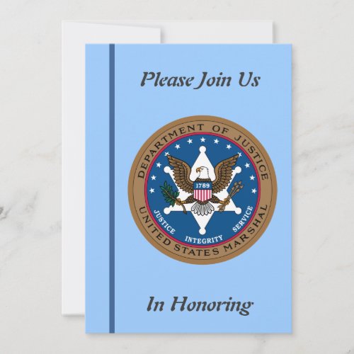 U.S. Marshall Service Retirement Invitation