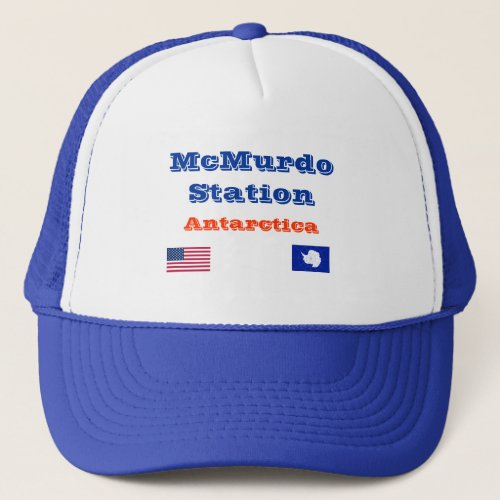 US McMurdo Station Antarctica Baseball Cap