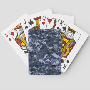 U.S. Military Blue Camouflage Poker Cards