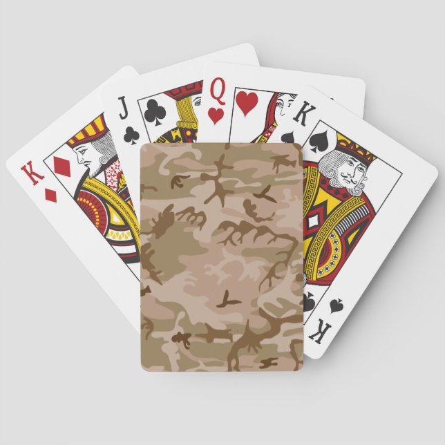 U.S. Military Desert Sand Camouflage Poker Cards (Back)