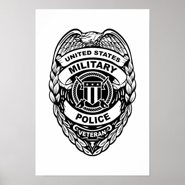 U.S. Military Police Veteran Badge Poster (Front)