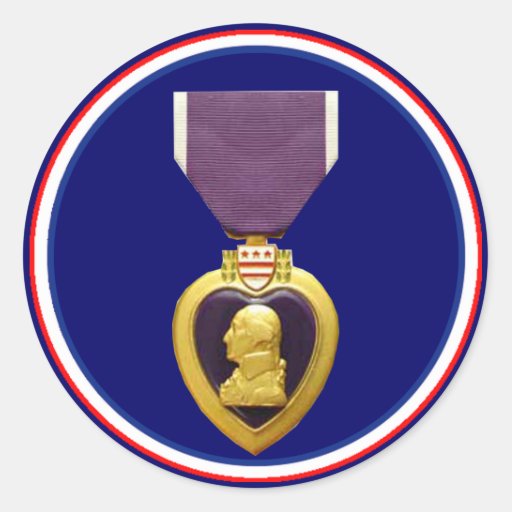 U.S. Military Purple Heart Medal Sticker | Zazzle