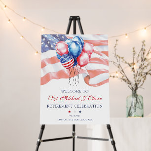 U.S. Military Retirement Welcome Sign