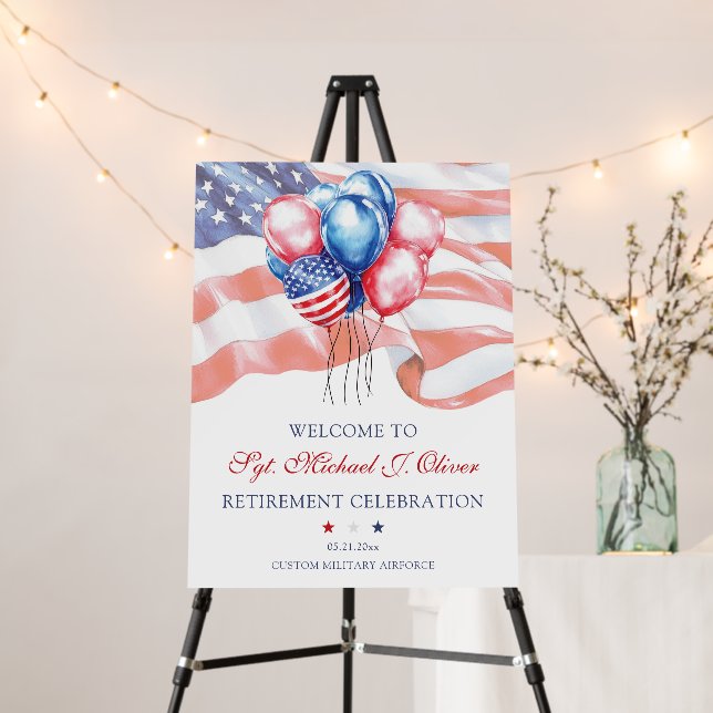 U.S. Military Retirement Welcome Sign (In Situ (Stand))