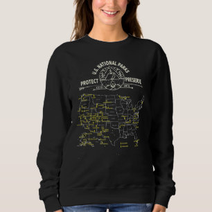 U S National Park Camping All US National Parks Ma Sweatshirt